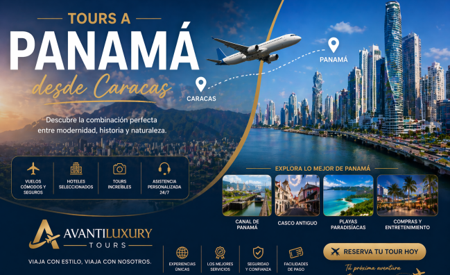 tours desde caracas a Panamá