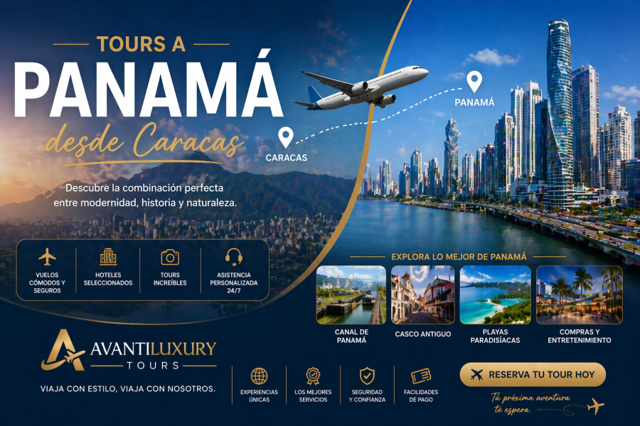 tours desde caracas a Panamá